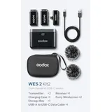 Godox WES2 Wireless Mic Kit x2 Transmiters,x1 Receiver