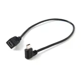 Tether Tools TetherPro Mini B USB 2.0 Right Angle Cable Adapter BLK 12" (30cm)