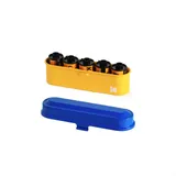 Retro Kodak Steel 135 Film Case, Blue Lid, Yellow Body