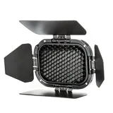 GODOX BD-07 Barn Door Honeycomb Grid 4 Color Gel Filters (Yellow, Green, Red, Blue) For GODOX AD200 Pocket Speedlite