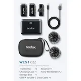 Godox WES1 Wireless Mic Kit x2 Transmiters,x1 Receiver
