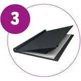 Fotospeed Spring Back Binder 8.3x11.7" 15mm Landscape - Leather Black