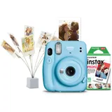 Fujifilm instax Mini 11 Instant Film Camera Bundle - Sky Blue