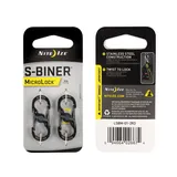 NiteIze MicroLock Steel S-Biner - 2-pk Black