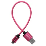 Kondor Blue iJustine Pink USB A to Micro USB Fast Charging Data Cable - 10"