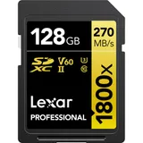 Lexar 128GB Professional 1800X SDXC UHS-II GOLD Series Memory Card