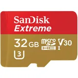 SanDisk 32GB Extreme microSDHC UHS-I Memory Card with Adapter