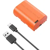 SmallRig LP-E6NH USB-C Rechargeable Camera Battery - Orange