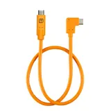 Tether Tools TetherPro USB-C to Right Angle USB-C Pigtail Cable (20", Orange)