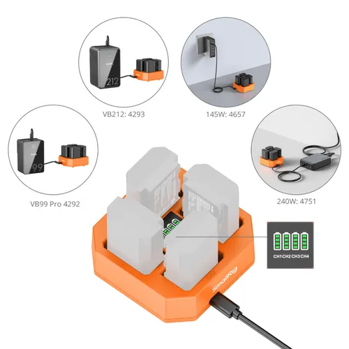 SmallRig NP-FZ100 4-Channel Camera Battery Charger