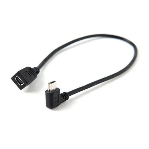 Tether Tools TetherPro Mini B USB 2.0 Right Angle Cable Adapter BLK 12" (30cm)