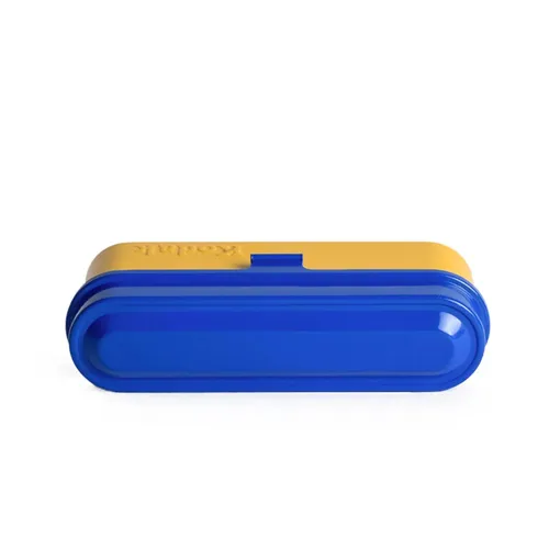 Retro Kodak Steel 135 Film Case, Blue Lid, Yellow Body