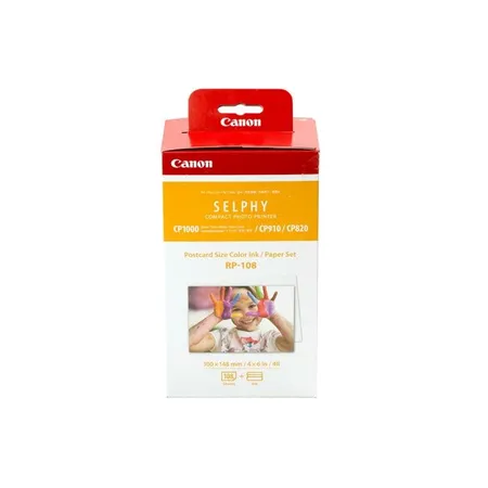 Canon RP-108 High-Capacity Color Ink/Paper Set for SELPHY CP910 Printer