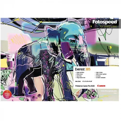 Fotospeed Everest Gloss Canvas 385 Inkjet Paper - 36" x 15m Roll