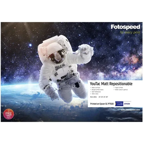 Fotospeed YouTac Repositionable Textile Aqueous - 36" x 30m Roll