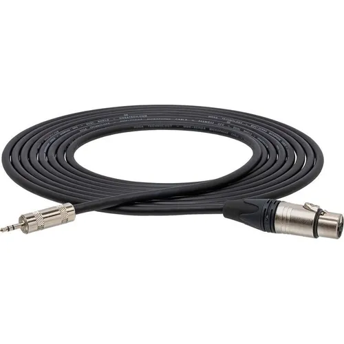 Hosa Camcorder Microphone Cable - Neutrik XLR3F to Hosa 3.5mm TRS, 25ft
