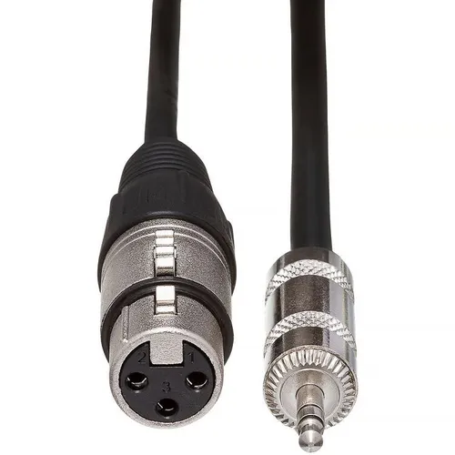 Hosa Camcorder Microphone Cable - Neutrik XLR3F to Hosa 3.5mm TRS, 1.5ft