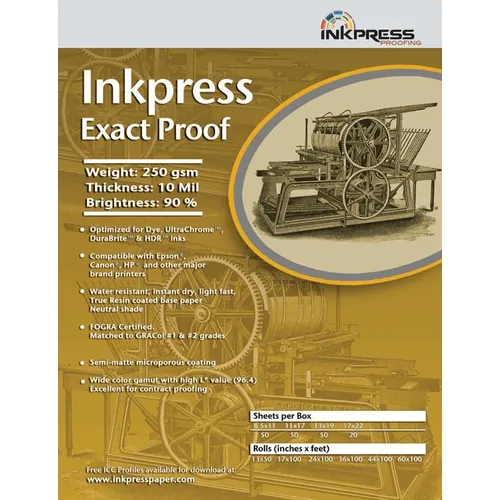 InkPress Exact Proof 13X33 Roll  250 GSM