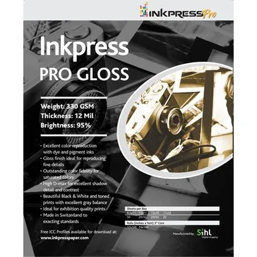 InkPress Pro Gloss 4X6 50 Sheets 330 GSM