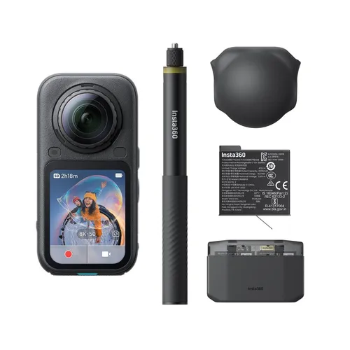 Insta360 X6 8K Action Camera Essentials Bundle - Midnight Black