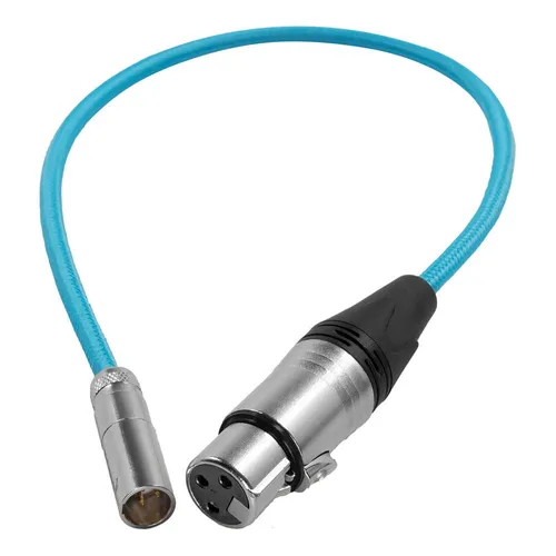 Kondor Blue 16'' Mini XLR to XLR Cable for BMPCC/C70 - Blue