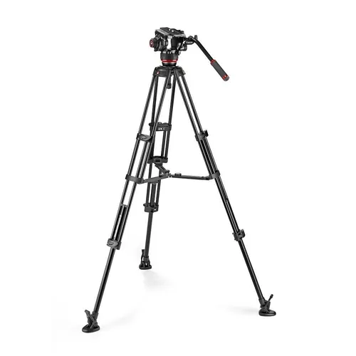 Manfrotto 504X Fluid Video Head with Alu Twin Leg Tripod MS