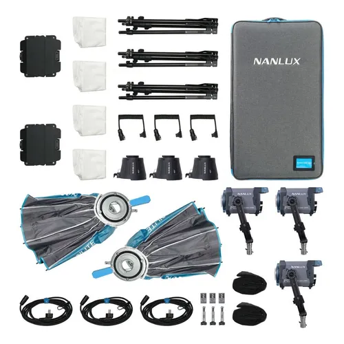 Nanlux Evoke 150C 8-Chip Full-Color LED Spotlight 3-Kit