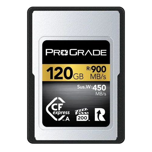 Open Box ProGrade Digital120GBCFexpress 2.0 VPG 200 Type A Gold Memory Card