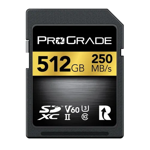 ProGrade Digital 512GB SDXC UHS-II V60 250R Gold Memory Card