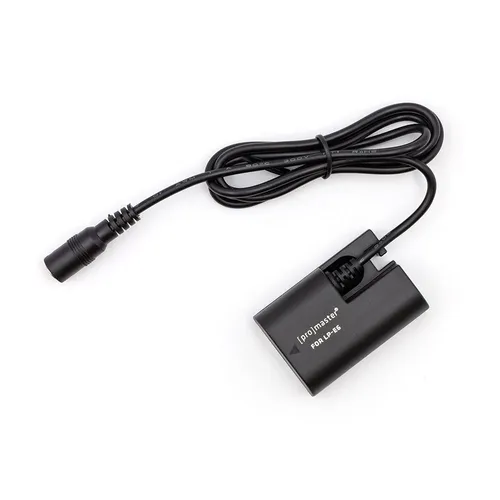 ProMaster DC Coupler with AC Power Supply for Canon LP-E6