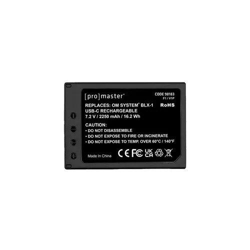 ProMaster Li-ion Battery for OM System BLX-1 with USB-C Charging