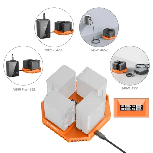 SmallRig NP-F 4-Channel Camera Battery Charger