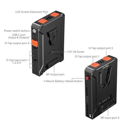 SmallRig Intelligent Power Management V-Mount Battery Plate - Basic Edition