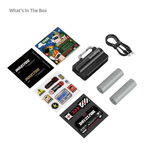 SmallRig 10000mAh Battery and Charger Kit for 21700 Battery - Black
