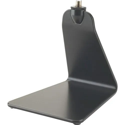 K&M Tabletop Mic Stand - Wide Surface Area for Labelling or Logo