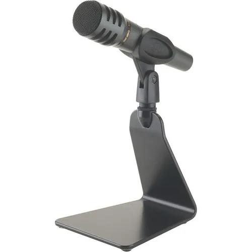 K&M Tabletop Mic Stand - Wide Surface Area for Labelling or Logo