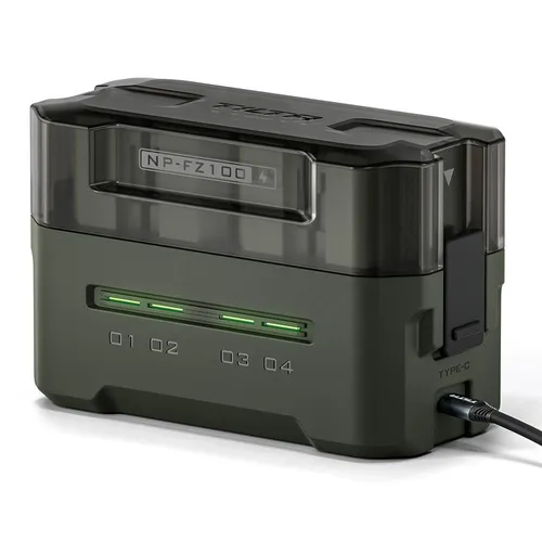 Tilta Portable Charging Station for NP-FZ100 (4 Channel) - Green