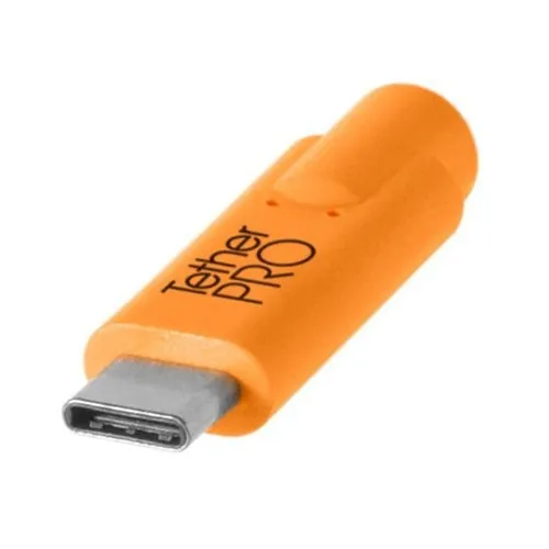 Tether Tools TetherPro USB-C to 2.0 Mini-B 8-Pin Cable - 15', Orange