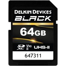 Delkin 64GB Black UHS-II V90 SDXC Memory Card - 2 Pack