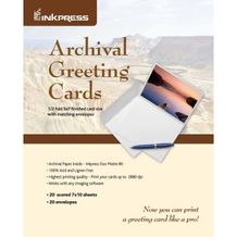 InkPress Archival Greeting Cards 7"x10" - 20 Pack