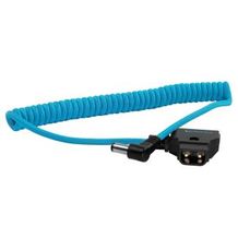 Kondor Blue D-Tap to DC Right Angle Coiled Cable 5.5 x 2.5mm - Canon C70/Atomos