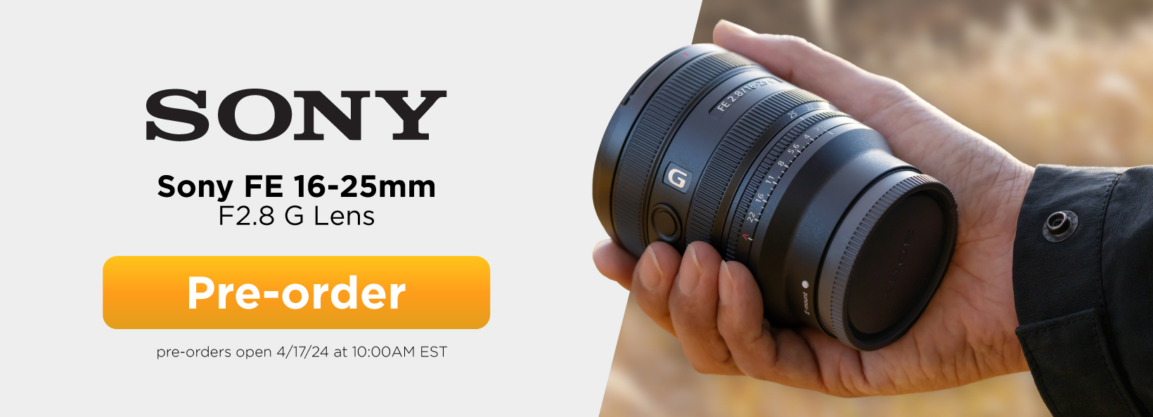 Sony FE 16-25mm F2.8 G Zoom Lens