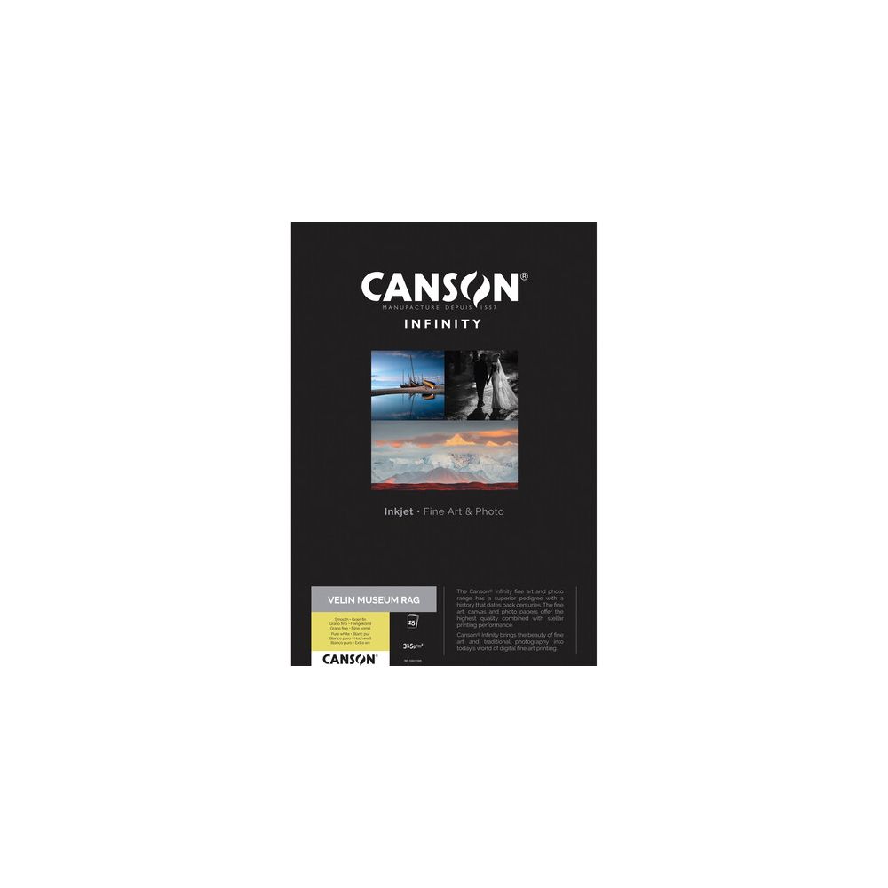 Canson Infinity Velin Museum Rag Paper - 315 gsm, 8.5 x 11