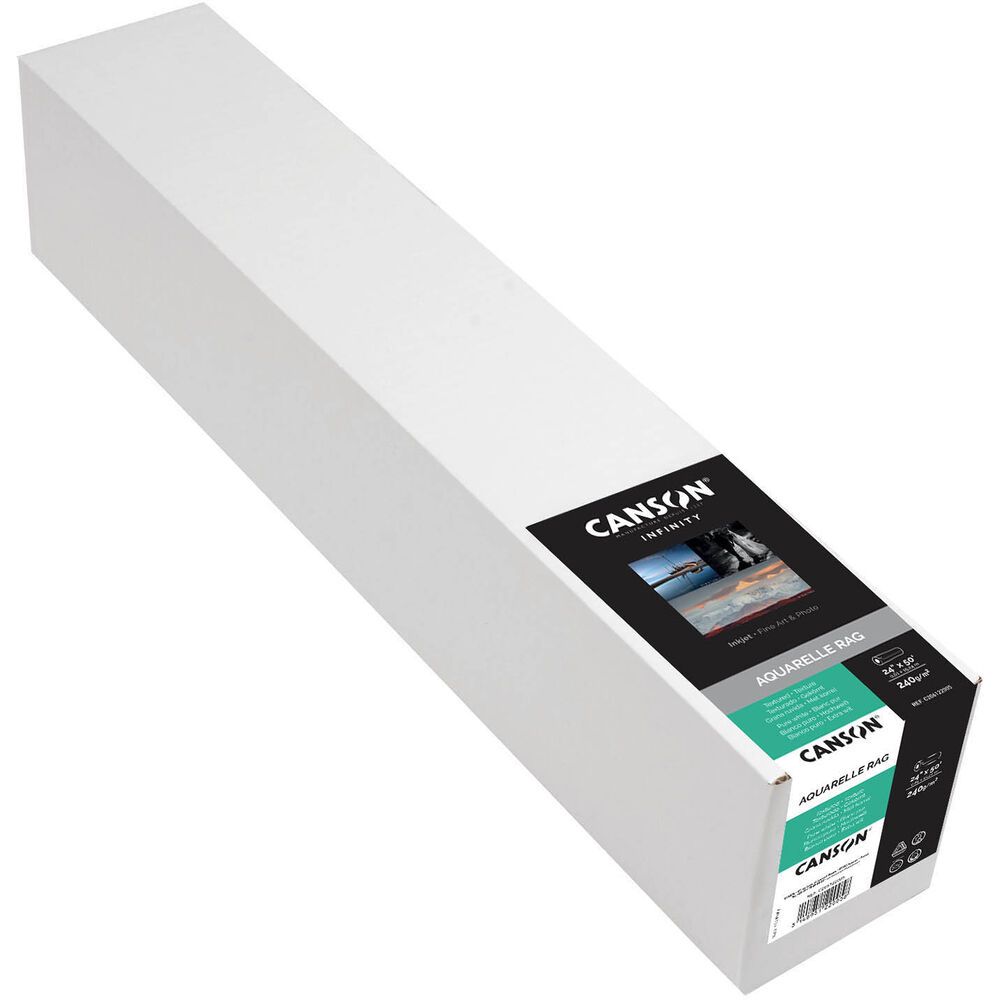 Canson Infinity Aquarelle Rag Inkjet Paper - 240 gsm, 24