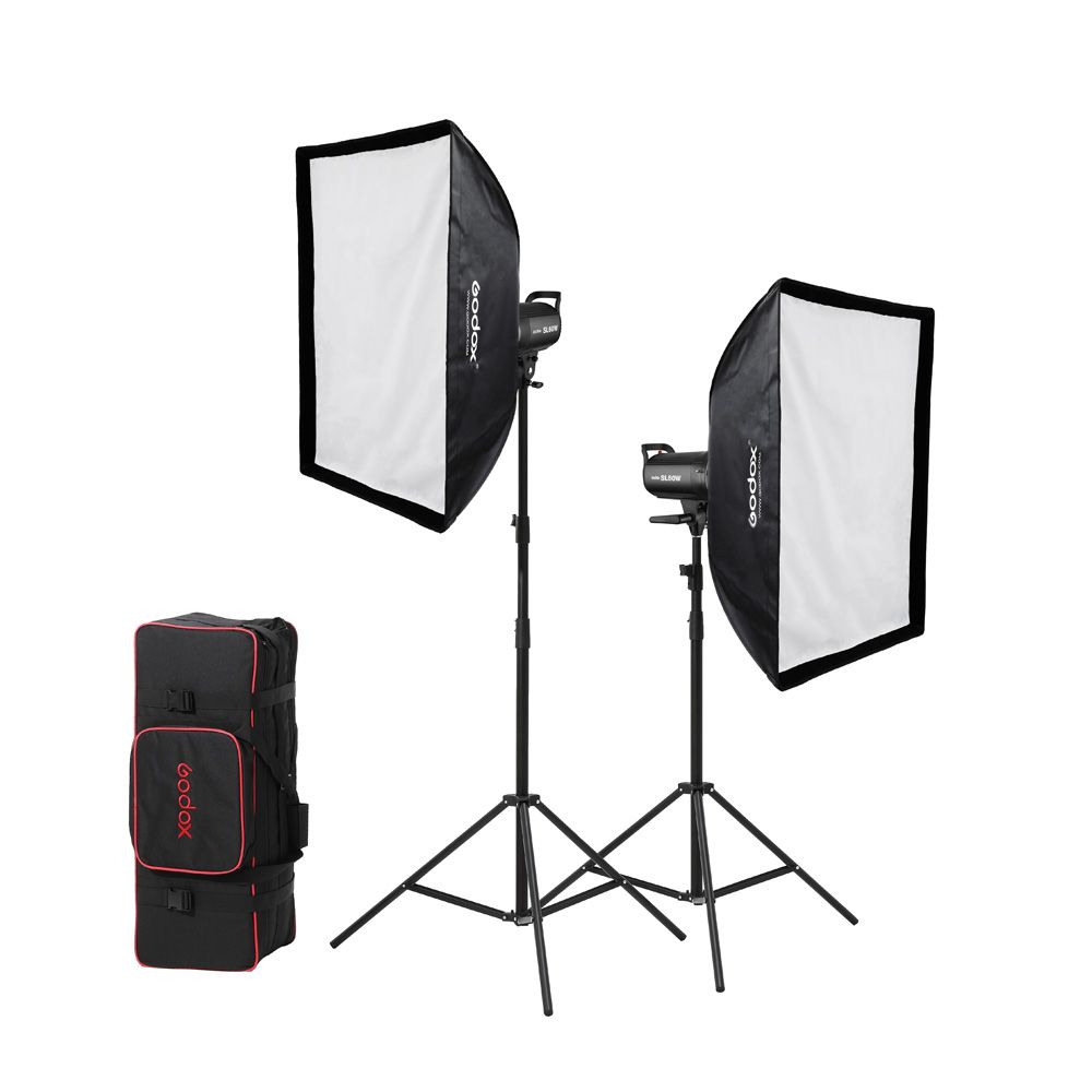 Godox SL60W ＆　LEDパネルライト各2台セット Godox SL60W Daylight LED Video 2-Light Kit