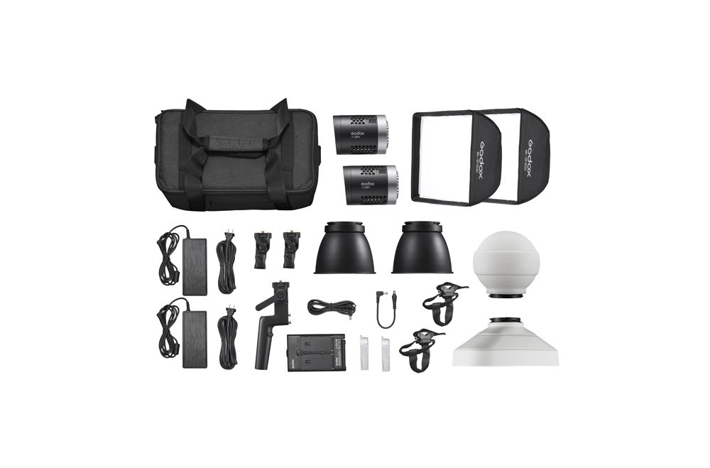 Open Box Godox ML30BI Bi-Color LED Video Light 2-Light Kit