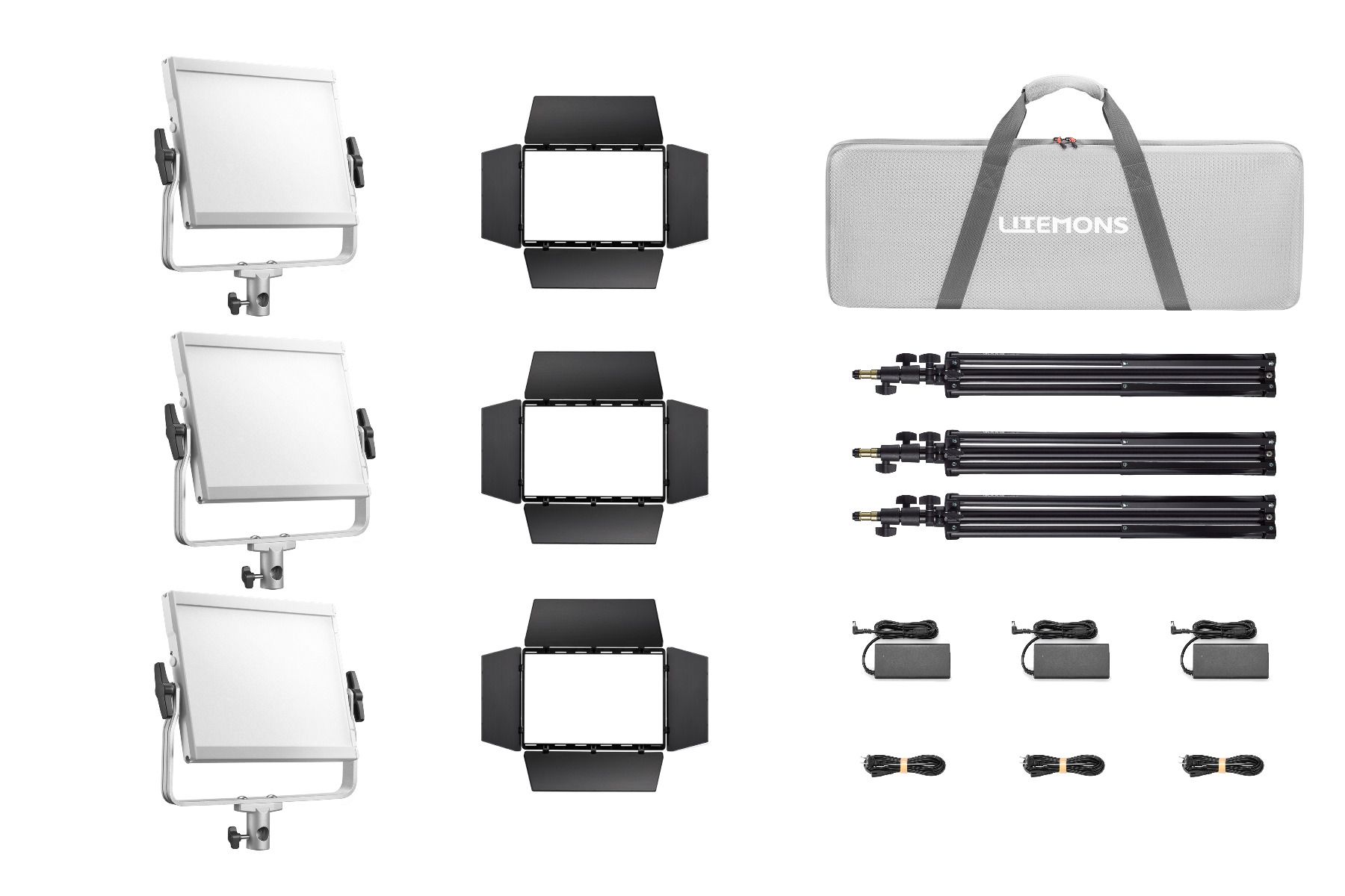 Godox Litemons LP400BI Bi-Color LED Light Panel 3 Light Kit