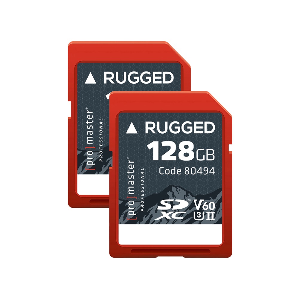 ProMaster SDXC 128GB Rugged UHS-II V60 Memory Card - 2 Pack